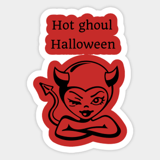 Hot ghoul Halloween Sticker